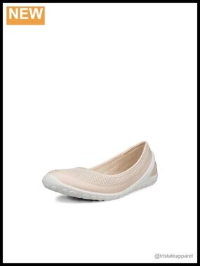 ECCO BIOM Lite Slip On Ballerina Sneaker Leather Textile Comfort Walking Shoe